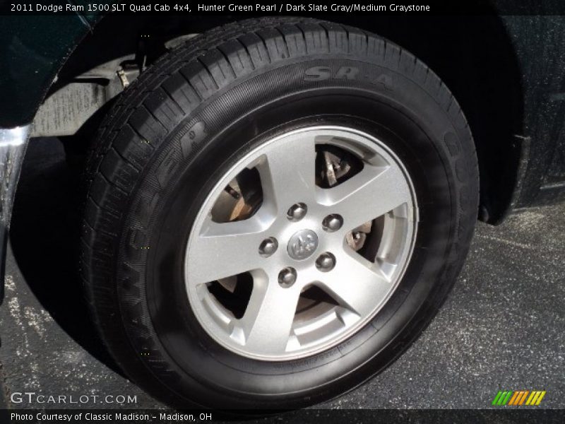 Hunter Green Pearl / Dark Slate Gray/Medium Graystone 2011 Dodge Ram 1500 SLT Quad Cab 4x4