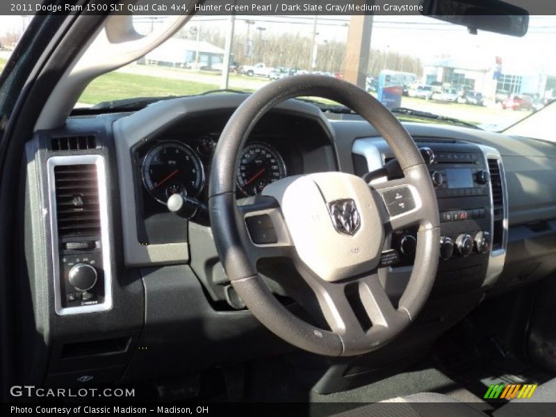 Hunter Green Pearl / Dark Slate Gray/Medium Graystone 2011 Dodge Ram 1500 SLT Quad Cab 4x4