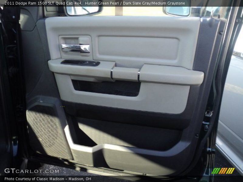 Hunter Green Pearl / Dark Slate Gray/Medium Graystone 2011 Dodge Ram 1500 SLT Quad Cab 4x4