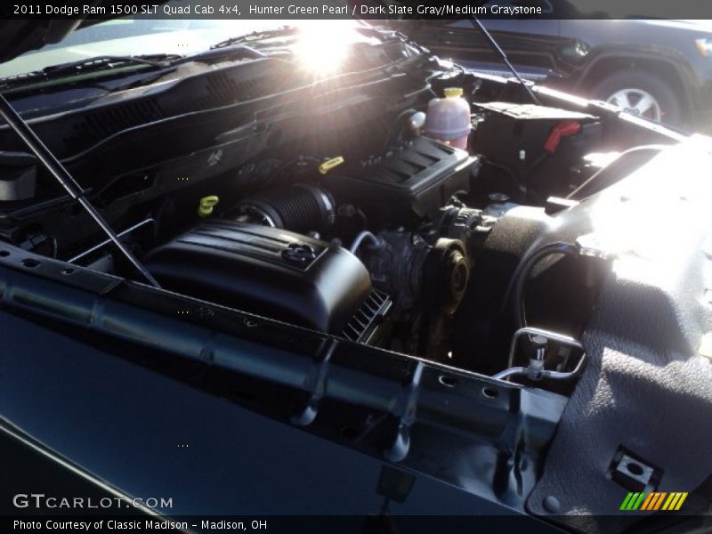 Hunter Green Pearl / Dark Slate Gray/Medium Graystone 2011 Dodge Ram 1500 SLT Quad Cab 4x4