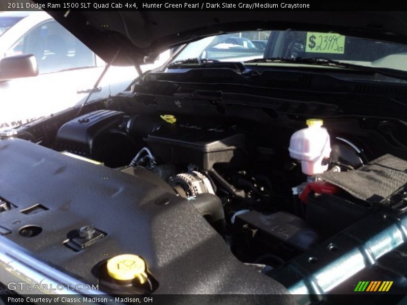 Hunter Green Pearl / Dark Slate Gray/Medium Graystone 2011 Dodge Ram 1500 SLT Quad Cab 4x4