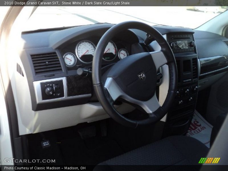 Stone White / Dark Slate Gray/Light Shale 2010 Dodge Grand Caravan SXT