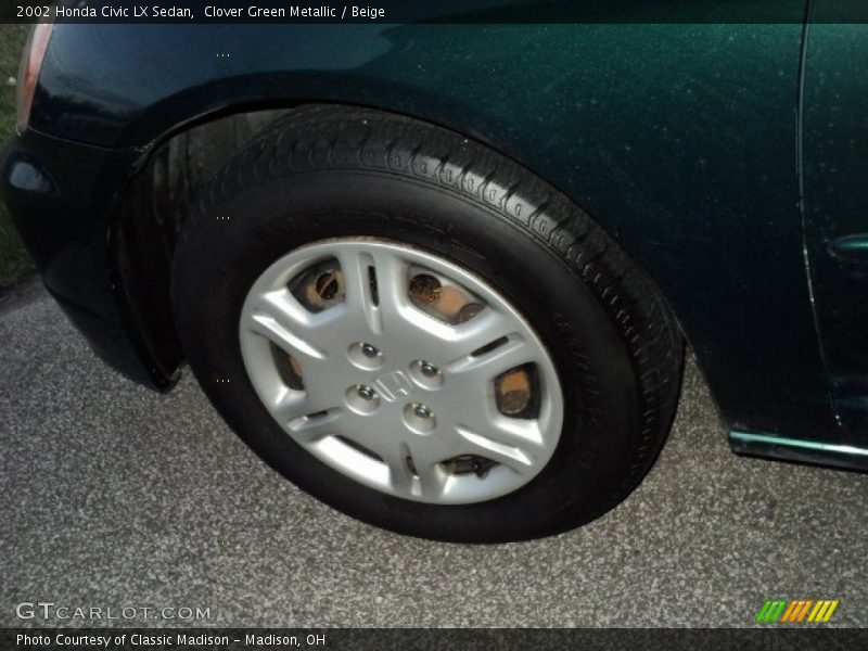 Clover Green Metallic / Beige 2002 Honda Civic LX Sedan