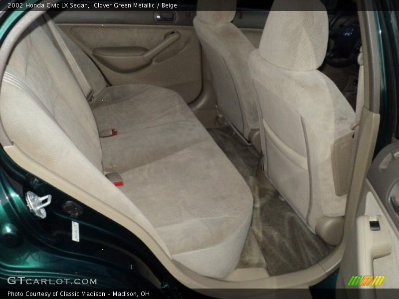Clover Green Metallic / Beige 2002 Honda Civic LX Sedan