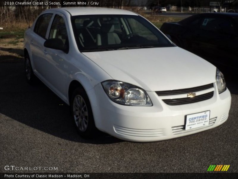 Summit White / Gray 2010 Chevrolet Cobalt LS Sedan