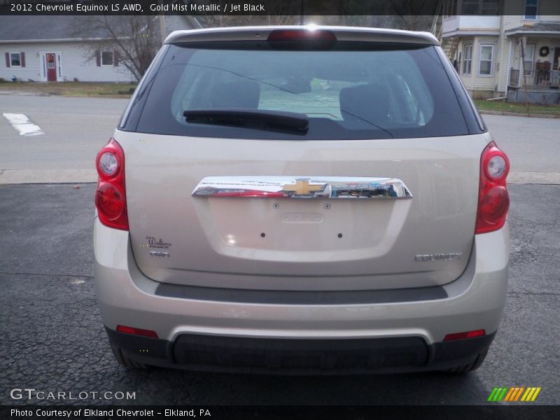 Gold Mist Metallic / Jet Black 2012 Chevrolet Equinox LS AWD