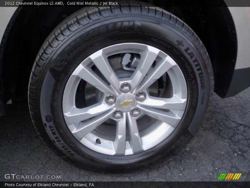Gold Mist Metallic / Jet Black 2012 Chevrolet Equinox LS AWD