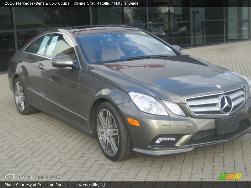 Olivine Gray Metallic / Natural Beige 2010 Mercedes-Benz E 550 Coupe