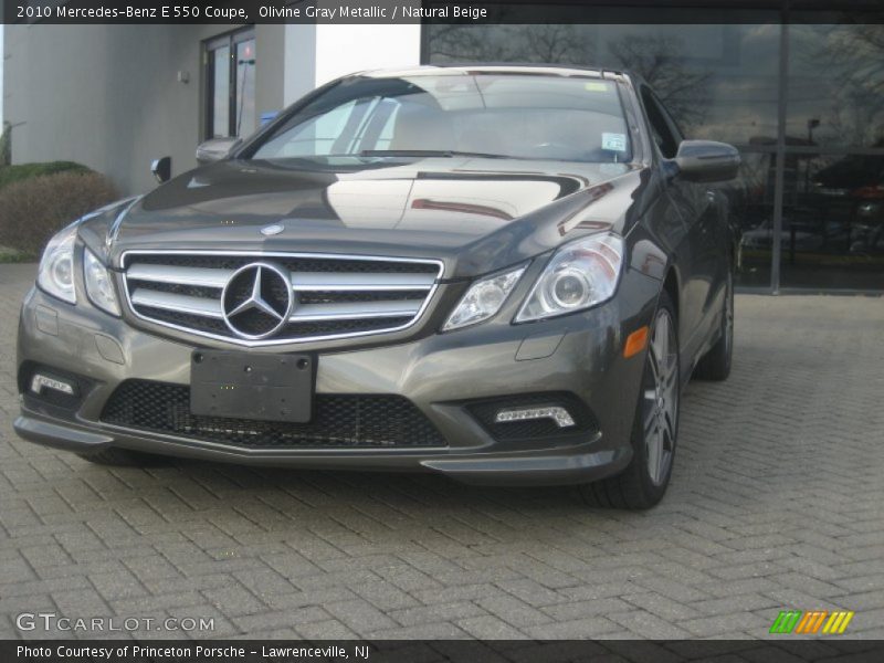 Olivine Gray Metallic / Natural Beige 2010 Mercedes-Benz E 550 Coupe