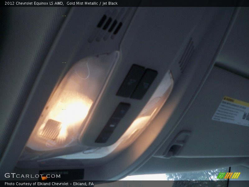 Gold Mist Metallic / Jet Black 2012 Chevrolet Equinox LS AWD