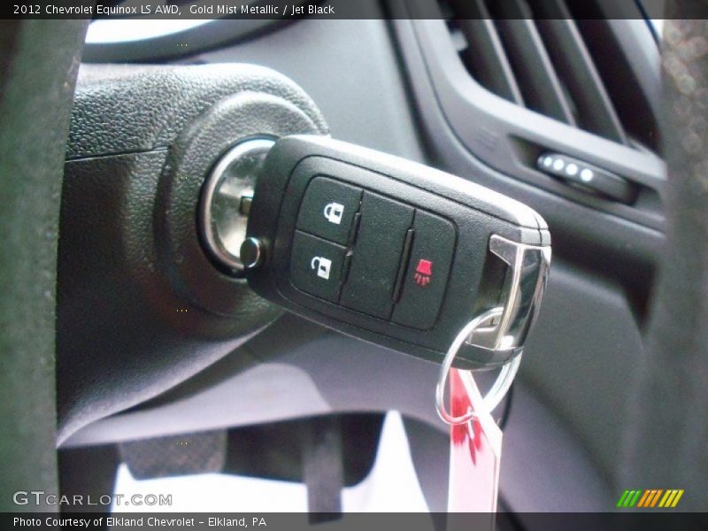 Gold Mist Metallic / Jet Black 2012 Chevrolet Equinox LS AWD