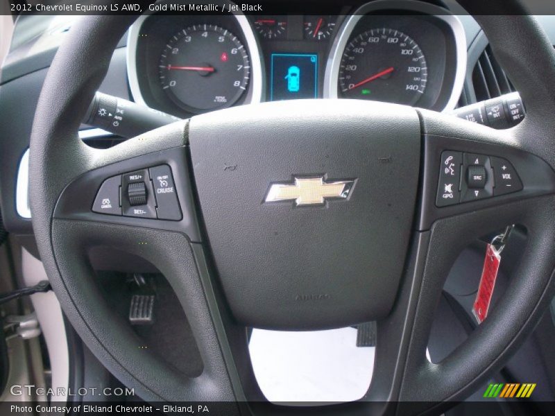 Gold Mist Metallic / Jet Black 2012 Chevrolet Equinox LS AWD