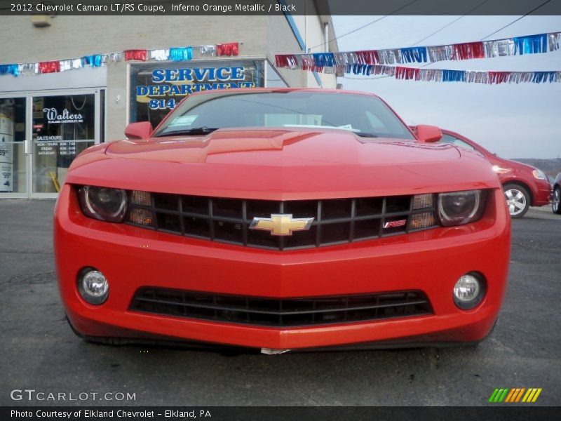 Inferno Orange Metallic / Black 2012 Chevrolet Camaro LT/RS Coupe