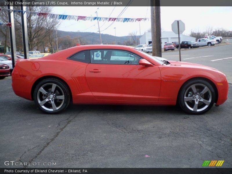 Inferno Orange Metallic / Black 2012 Chevrolet Camaro LT/RS Coupe