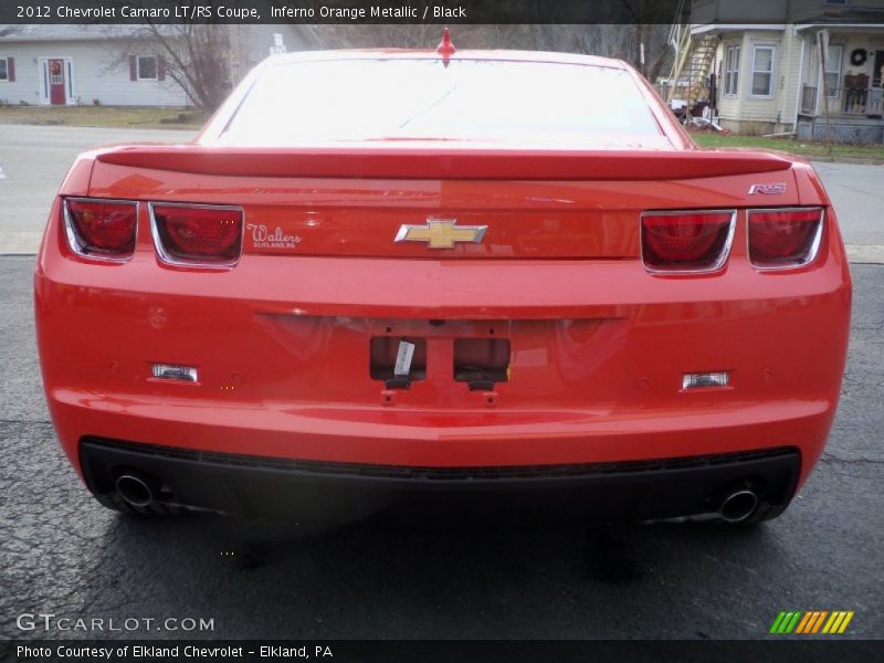 Inferno Orange Metallic / Black 2012 Chevrolet Camaro LT/RS Coupe