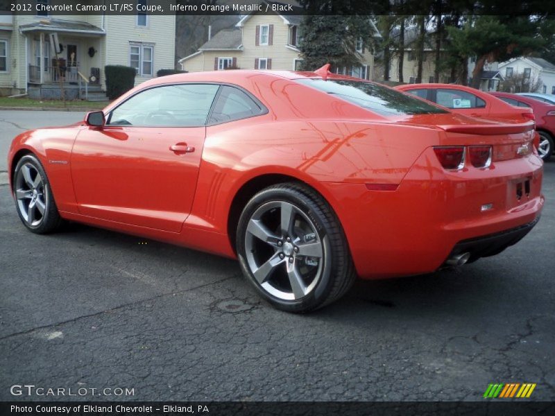Inferno Orange Metallic / Black 2012 Chevrolet Camaro LT/RS Coupe