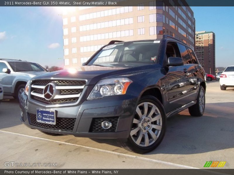 Steel Grey Metallic / Black 2011 Mercedes-Benz GLK 350 4Matic