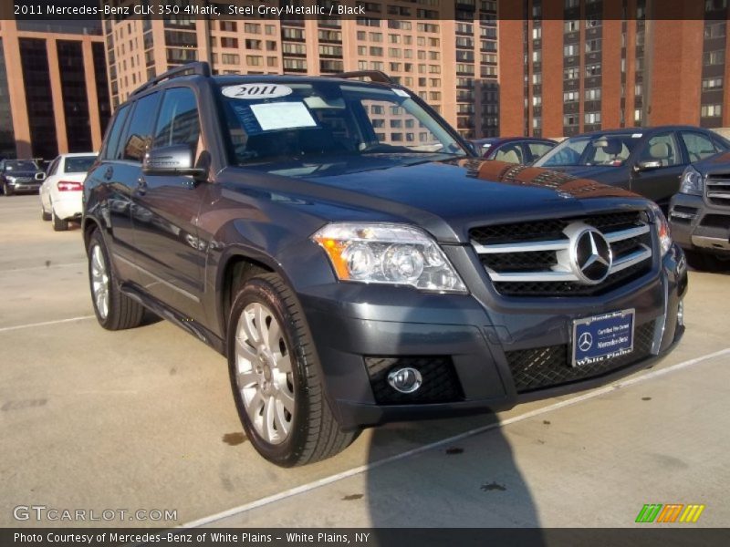Steel Grey Metallic / Black 2011 Mercedes-Benz GLK 350 4Matic
