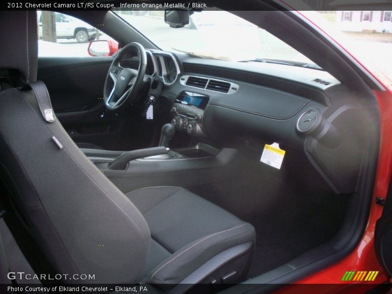 Inferno Orange Metallic / Black 2012 Chevrolet Camaro LT/RS Coupe