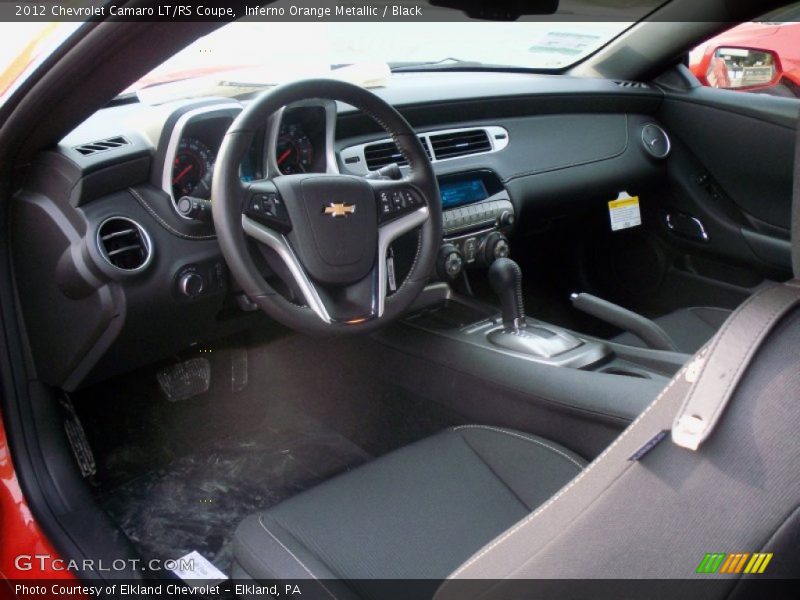 Inferno Orange Metallic / Black 2012 Chevrolet Camaro LT/RS Coupe