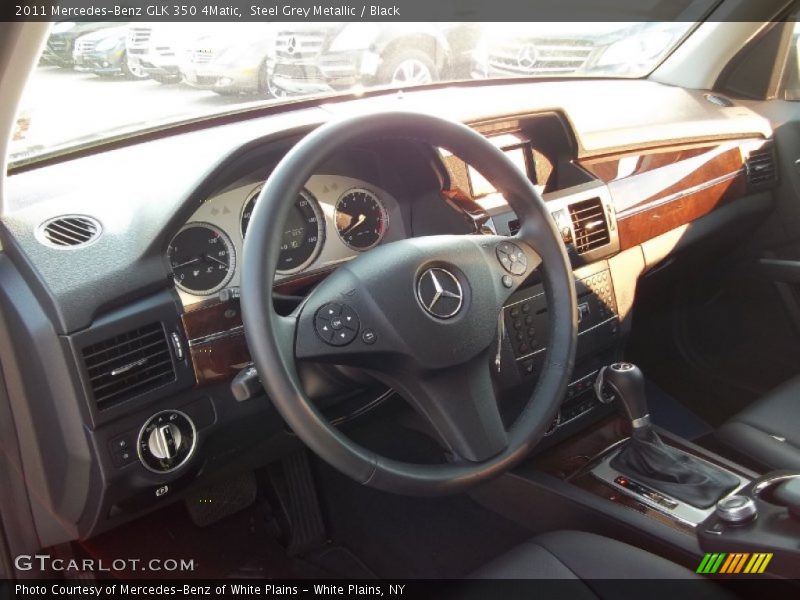 Steel Grey Metallic / Black 2011 Mercedes-Benz GLK 350 4Matic