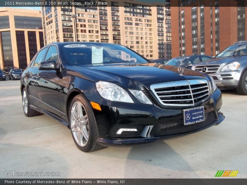 Black / Black 2011 Mercedes-Benz E 350 4Matic Sedan
