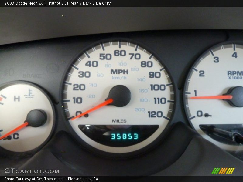 Patriot Blue Pearl / Dark Slate Gray 2003 Dodge Neon SXT