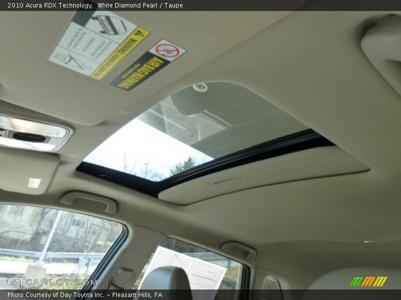 White Diamond Pearl / Taupe 2010 Acura RDX Technology
