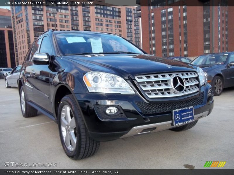 Black / Black 2009 Mercedes-Benz ML 350 4Matic
