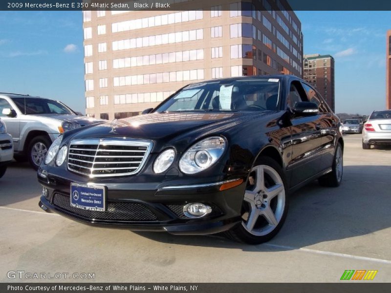 Black / Black 2009 Mercedes-Benz E 350 4Matic Sedan