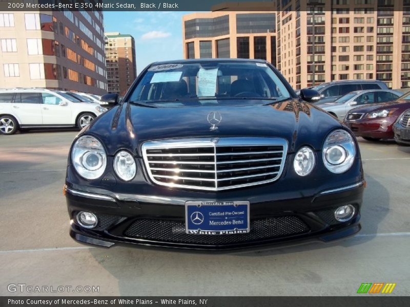 Black / Black 2009 Mercedes-Benz E 350 4Matic Sedan