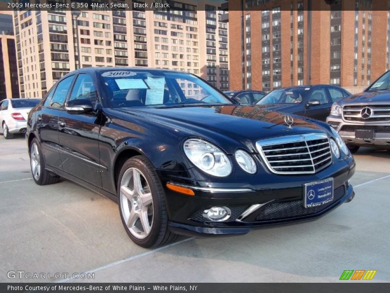 Black / Black 2009 Mercedes-Benz E 350 4Matic Sedan
