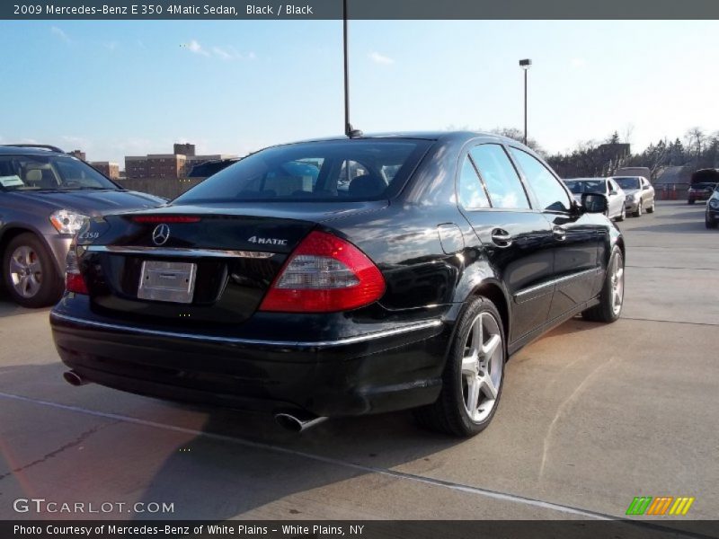 Black / Black 2009 Mercedes-Benz E 350 4Matic Sedan
