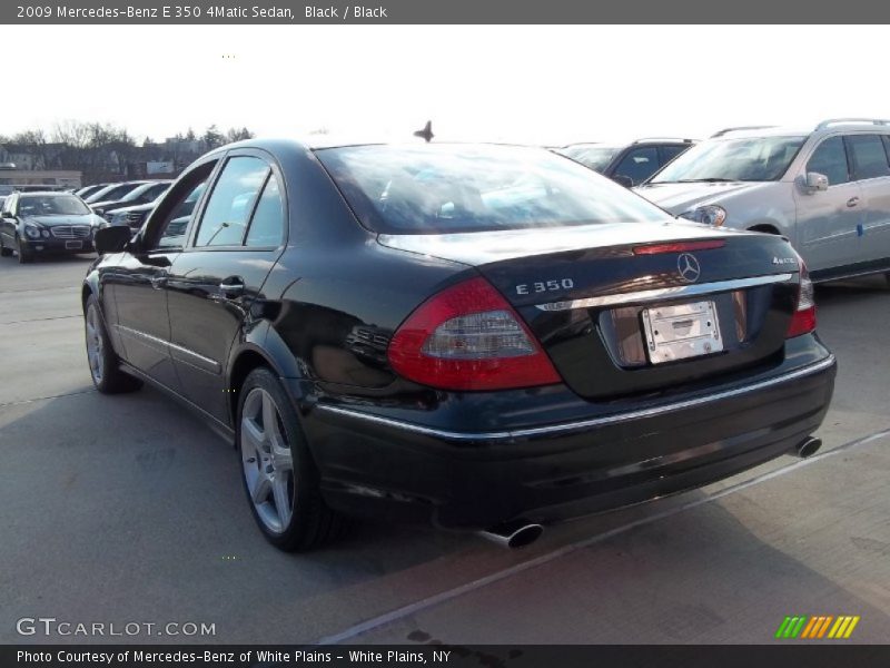Black / Black 2009 Mercedes-Benz E 350 4Matic Sedan