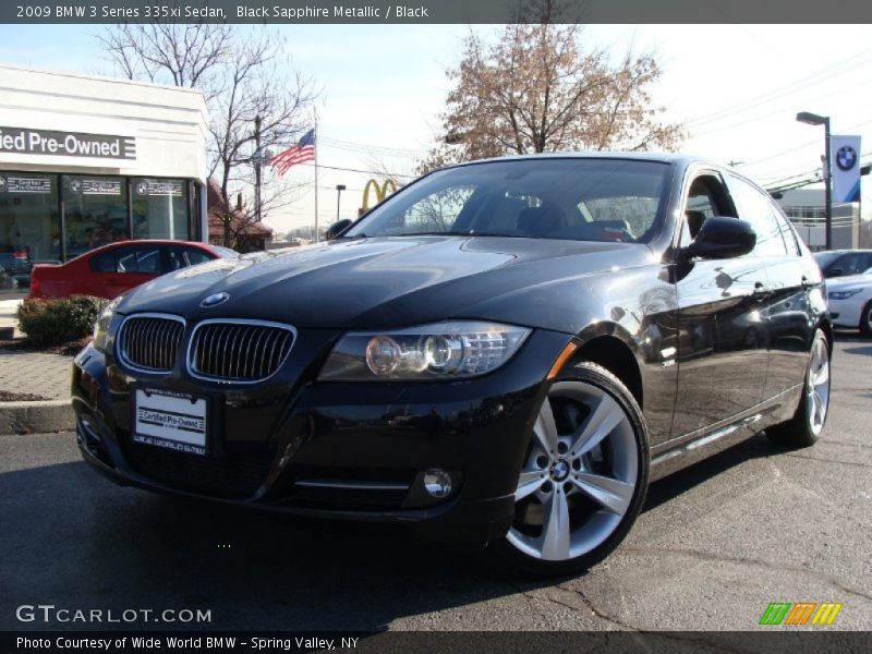 Black Sapphire Metallic / Black 2009 BMW 3 Series 335xi Sedan