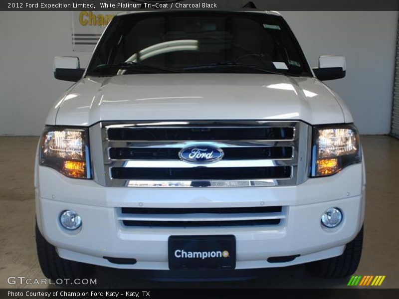 White Platinum Tri-Coat / Charcoal Black 2012 Ford Expedition Limited