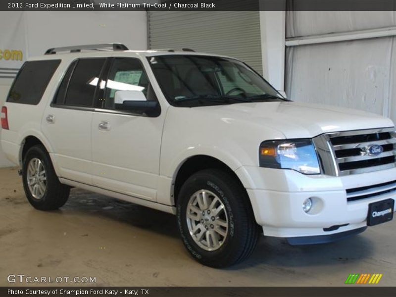 White Platinum Tri-Coat / Charcoal Black 2012 Ford Expedition Limited