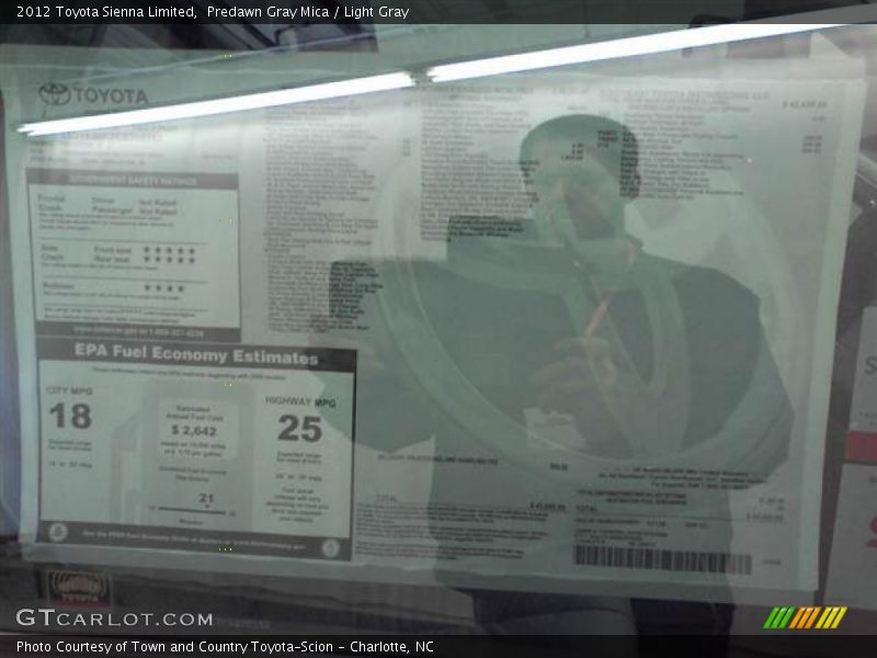 Predawn Gray Mica / Light Gray 2012 Toyota Sienna Limited