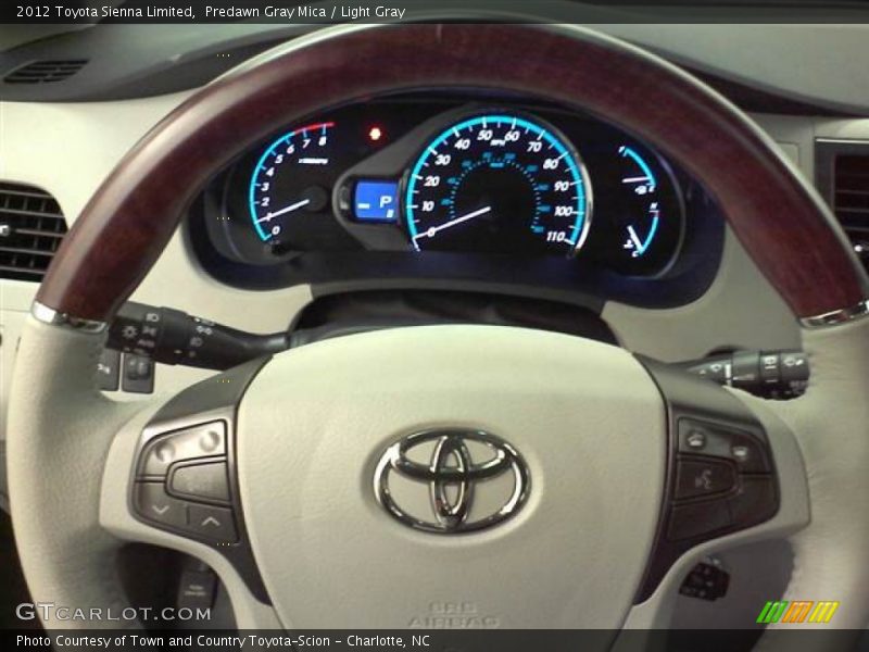 Predawn Gray Mica / Light Gray 2012 Toyota Sienna Limited