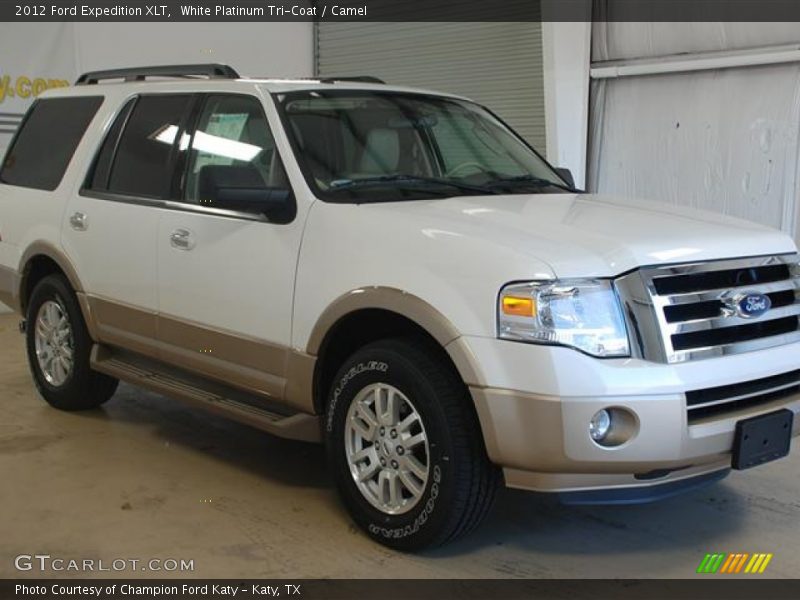White Platinum Tri-Coat / Camel 2012 Ford Expedition XLT