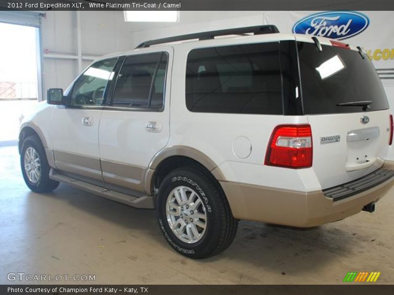 White Platinum Tri-Coat / Camel 2012 Ford Expedition XLT