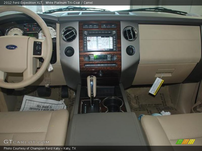 White Platinum Tri-Coat / Camel 2012 Ford Expedition XLT