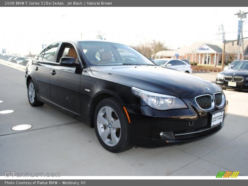 Jet Black / Natural Brown 2008 BMW 5 Series 528xi Sedan