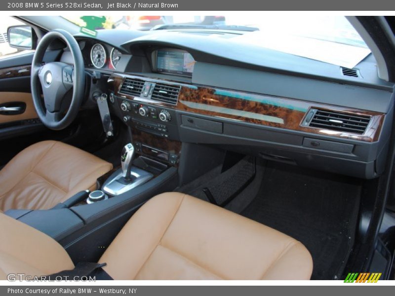 Jet Black / Natural Brown 2008 BMW 5 Series 528xi Sedan