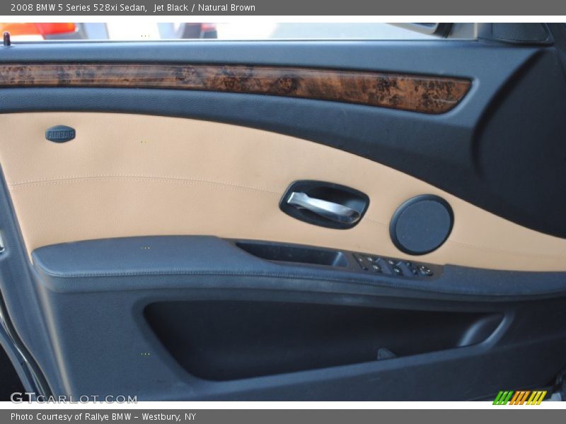 Jet Black / Natural Brown 2008 BMW 5 Series 528xi Sedan