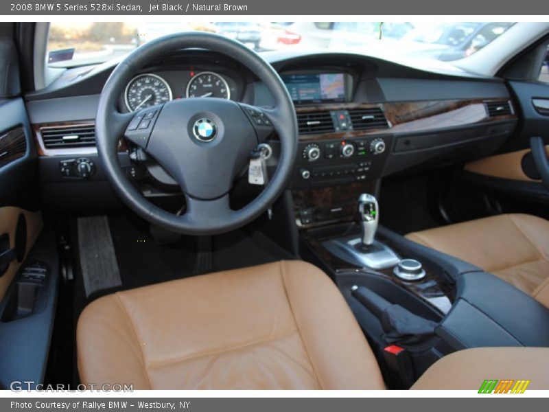 Jet Black / Natural Brown 2008 BMW 5 Series 528xi Sedan