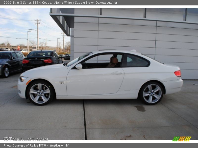Alpine White / Saddle Brown Dakota Leather 2009 BMW 3 Series 335xi Coupe