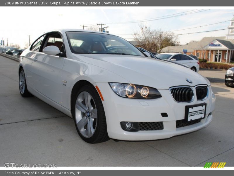 Alpine White / Saddle Brown Dakota Leather 2009 BMW 3 Series 335xi Coupe