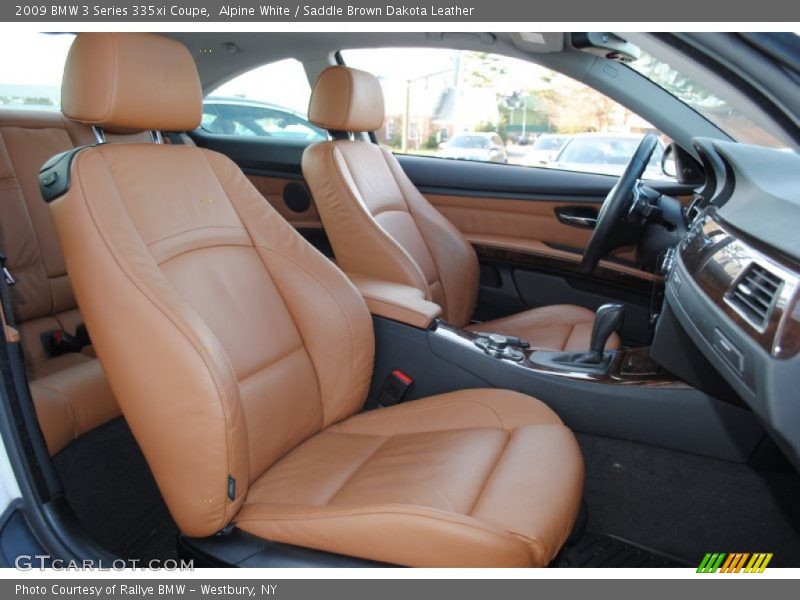 Alpine White / Saddle Brown Dakota Leather 2009 BMW 3 Series 335xi Coupe