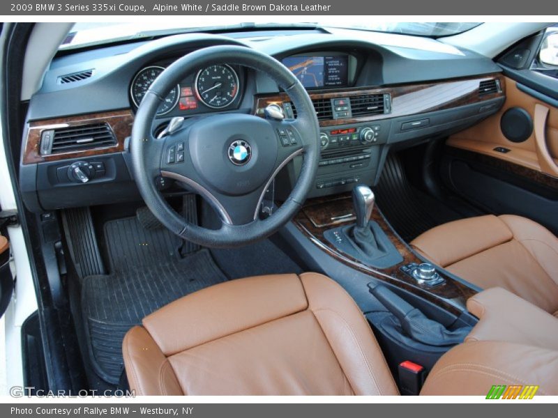 Alpine White / Saddle Brown Dakota Leather 2009 BMW 3 Series 335xi Coupe